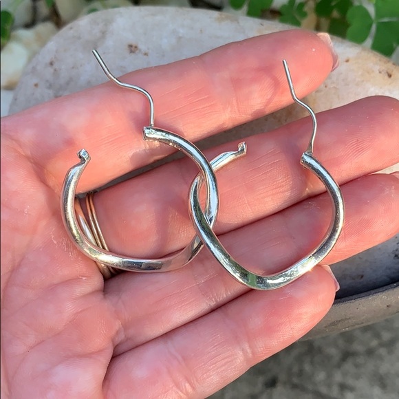 Sterling Silver Hoop Earrings - Picture 11 of 14